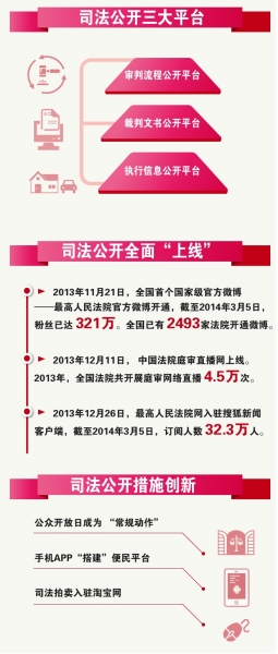 2013年人民法院：将司法公开进行到底