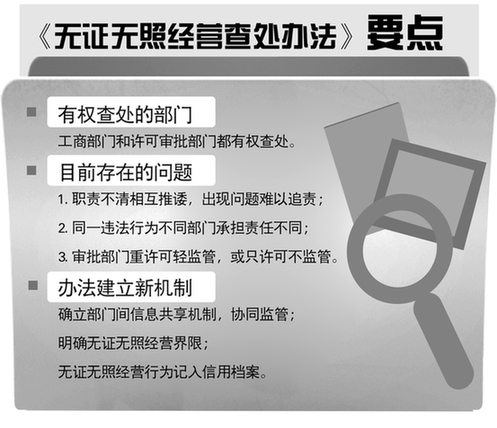 《无证无照经营查处办法》征求意见 集贸市场销售农副产品拟不查处